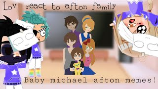 •Lov react to afton family•GCRVBaby Michael afton memes 14 Mha villains react •Annes Gachalife• [upl. by Yleik869]