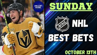 NHL Best Bets Picks amp Predictions for Today October 13th [upl. by Elyrrad499]