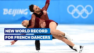 World Record  Papadakis and Cizeron ice dance highlights  Figure Skating Beijing 2022 [upl. by Jami]