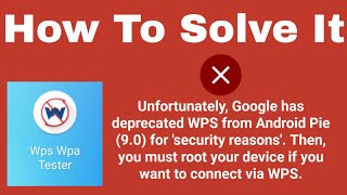 How to Solve It Wps Wpa Tester Android 90Pie High Security Reason  Dont Worry Guys [upl. by Morgenthaler]