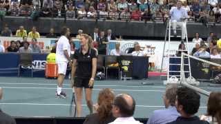 Henri Leconteamp Steffi Graf vs Andre Agassi amp Mansour Bahrami Henri dancing on court [upl. by Iteerp414]