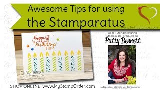 5 Tips for using the Stamparatus from Stampin Up by Patty Bennett [upl. by Fredric]