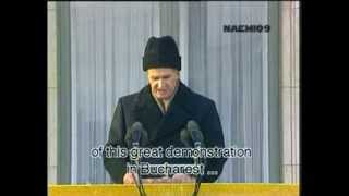 Nicolae Ceausescu LAST SPEECH [upl. by Corenda]