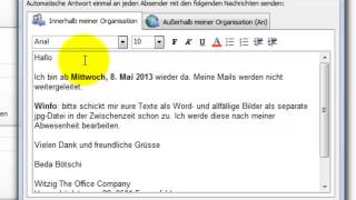 Automatische Antworten einrichten [upl. by Ailelc]