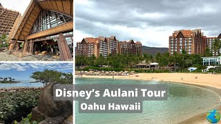 Aulani A Disney Resort amp Spa FULL TOUR Restaurants Pools amp Room  Oahu Hawaii [upl. by Nydnarb]