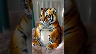 A warm moment of petting a cute little tigertigercuteanimalsnaturefunnycute [upl. by Asel]