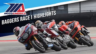 Mission King of the Baggers Race 1 at Circuit of the Americas 2024  HIGHLIGHTS  MotoAmerica [upl. by Pinkham]