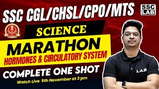 HORMONES AND CIRCULATORY SYSTEM  SCIENCE MARATHON ONE SHOT  SSC CGLCHSLCPOMTS  BY AMAN SIR [upl. by Burne]