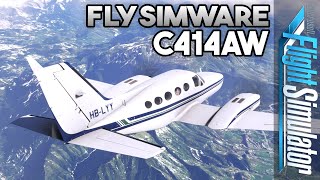 Flysimware C414AW Chancellor  All Features Explained amp Full Flight Tutorial MSFS  English [upl. by Eelamme]