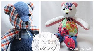 How to Sew a Memory Bear  Simplicity A2115 StepbyStep  Whitney Sews [upl. by Welcher]