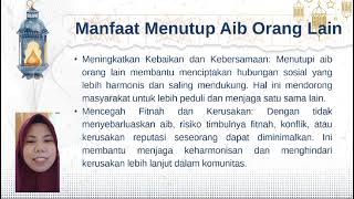 Bahan ajar PAI Menutup Aib Orang Lain [upl. by Heffron]