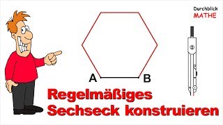 Mit Zirkel Sechseck konstruieren eine Seite ist gegeben [upl. by Nylrak]