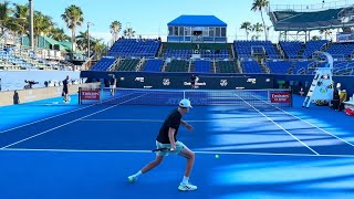 Alex Michelsen 2024 Delray Beach Open Practice  Court Level 4K 60fps [upl. by Arvell]