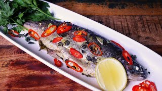 Whole Steamed Fish  Trout en Papillote  Easy How To Recipe [upl. by Midan]