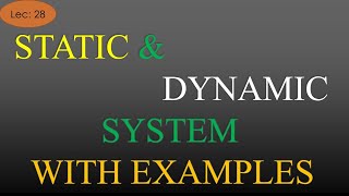 Lec28 Static and Dynamic System Complete Details  Signal amp System  R K Classes  Hindi [upl. by Aryhs359]