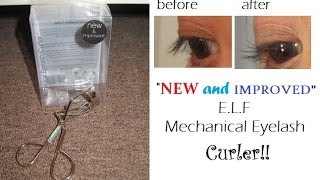 The quotNew and Improvedquot ELF Mechanical Eyelash Curler Review and Demo [upl. by Enomad]