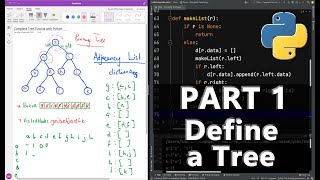 Part 1  Defining a Binary Tree Class in Python [upl. by Cirad34]