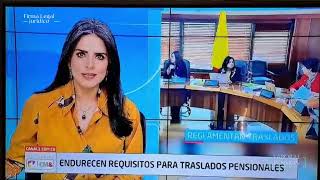 Noticia regreso a Colpensiones Corte Constitucional en noticiero Canal1Col y reforma pensional [upl. by Akimak]