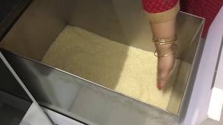 Rice storage unit Modular kitchen designing ideas  Tips on kitchen organising [upl. by Edyaj]