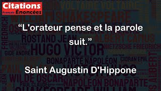 Lorateur pense et la parole suit  Saint Augustin DHippone [upl. by Tewfik]