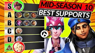 NEW SUPPORT HERO TIER LIST  Best Heroes in MID SEASON 10  Overwatch 2 Meta Guide [upl. by Hadden769]