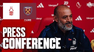 Nuno Espírito Santo Press Conference 🎙️  Forest vs West Ham  Premier League [upl. by Aronoh426]