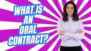 What is an oral contract and are they actually enforceable [upl. by Annayhs180]