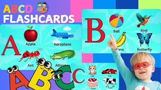 ABCD FlashCards for Toddlers  ABCD for kids  English Vocabulary for kindergarten  Preschool ABCD [upl. by Chery]