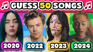 GUESS THE SONG From 2020 to 2024 🎤🎶  Music Quiz Challenge [upl. by Archle582]