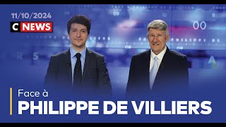 Face à Philippe de Villiers  11 octobre 2024 CNews [upl. by Neysa]