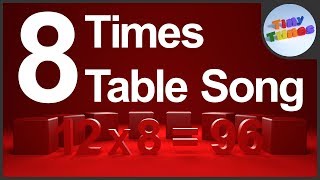 8 Times Table Song For Kids  Tiny Tunes [upl. by Nav233]