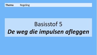 VMBO 4  Regeling  Basisstof 5 De weg die impulsen afleggen  8e editie [upl. by Yraeht]