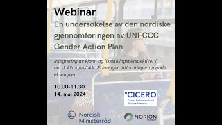 Webinar om likestilling i norsk klimapolitikk 20240514 100148 Meeting Recording [upl. by Berenice763]