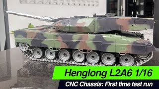 116 Henglong Leopard 2A6  3889 CNCChassis Version  Test run [upl. by Ekul897]