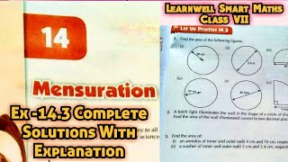 Learnwell smart Maths Class 7 Unit 14 Ex143 Solutions Class 7 learnwell maths Ex 143 Solution Pdf [upl. by Nyleek]