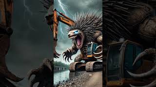 Incredible Earth Shaker The Excavator Beast Awakens animals excavator short shorts [upl. by Goto]