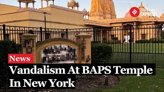 BAPS Temple Attack Indian Consulate Condemns Vandalism of Swaminarayan Temple in New York [upl. by Azriel803]