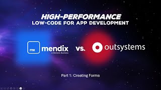 HighPerformance LowCode App Development  Mendix vs OutSystems Part 1 [upl. by Bensky551]