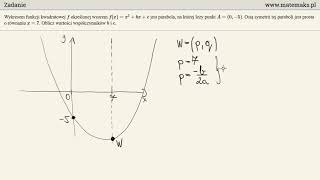 Zadanie  współczynniki funkcji kwadratowej [upl. by Ayokal]