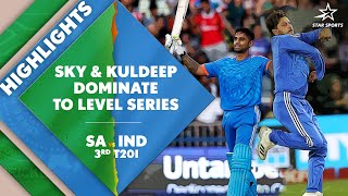 Suryakumars 100 amp Kuldeeps 5fer Mark Team Indias Massive Win  SA vs IND 3rd T20I Highlights [upl. by Arabele441]