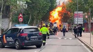 Susto en la Ciudad Universitaria de Madrid por una fuga de gas [upl. by Kress238]