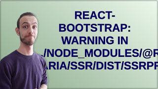 Reactbootstrap WARNING in nodemodulesreactariassrdistSSRProvidermjs [upl. by Schonthal]