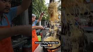 Famous Flying Noodles in Kanpur😍😋 Indian Street Food [upl. by Anifled892]