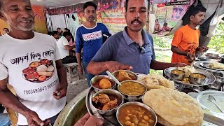 Sanjit Dar Best Petai Paratha  Combo Thali 80 Rs  Kachuri Porota  Dim  Chicken  Kolkata [upl. by Ycrep786]