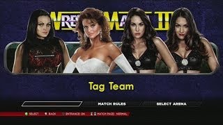 WWE 2K14 Miss Elizabeth amp Aksana vs The Bella Twins [upl. by Harbot]