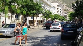 Loutraki Greece Main Street [upl. by Nyrmak]