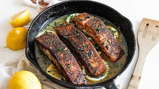 Easy Blackened Salmon Recipe » With Homemade Blackened Seasoning [upl. by Collyer]