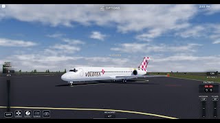 Project Flight  Boeing 717 Volotea  Full flight Menorca  Gran Canaria  Roblox [upl. by Assiluj312]