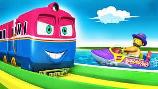 Trains for Kids  Toy Train Children Cartoon for Kids  Toy Factory kereta api gadi wala cartoon [upl. by Meekar]