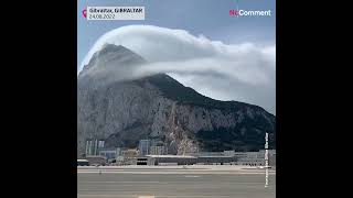 Levanter cloud flows over Rock of Gibraltar in spectacular timelapse [upl. by Wendall]